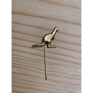 Kangaroo Gold Tone Lapel Pin